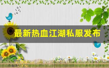 最新热血江湖私服发布网(2020热血江湖sf发布网) (4)
