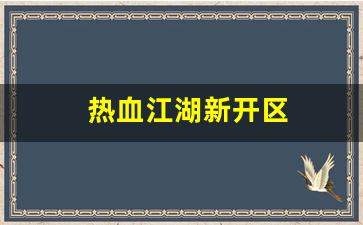 热血江湖私副：热血江湖新开区(热血江湖网通新区) (2)