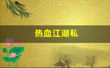 热血江湖私(热血江湖私发网 玩家等级达到10级以上)